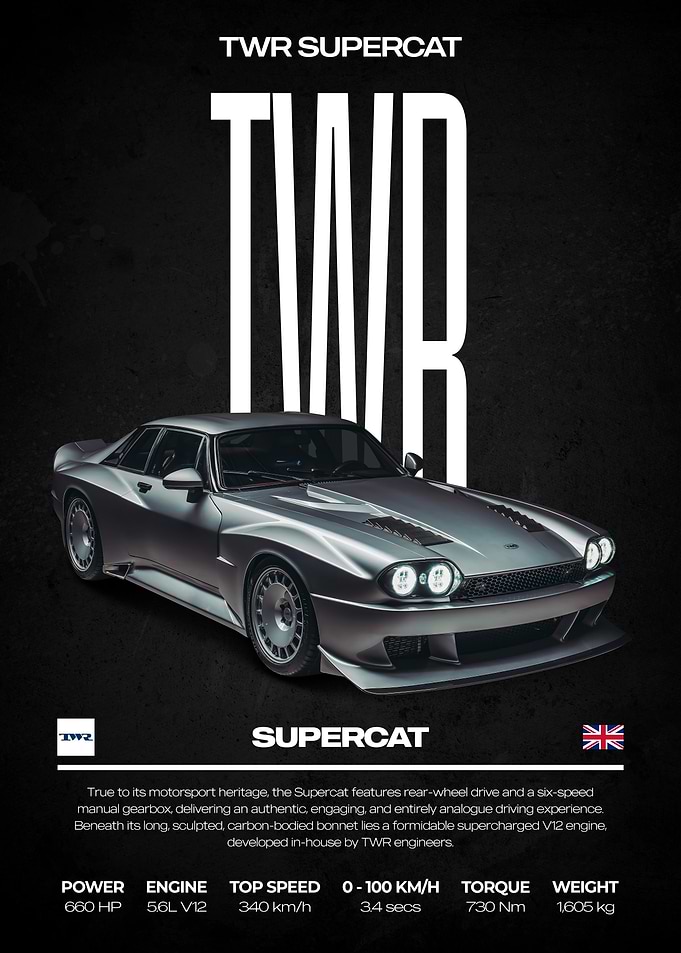 TWR Supercat Sports Car Poster