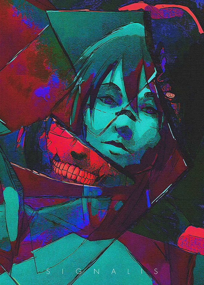 Signalis Elster Glitch Art Portrait