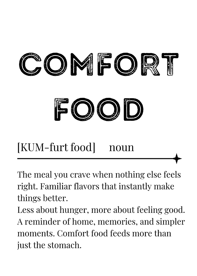 Comfort Food Definition