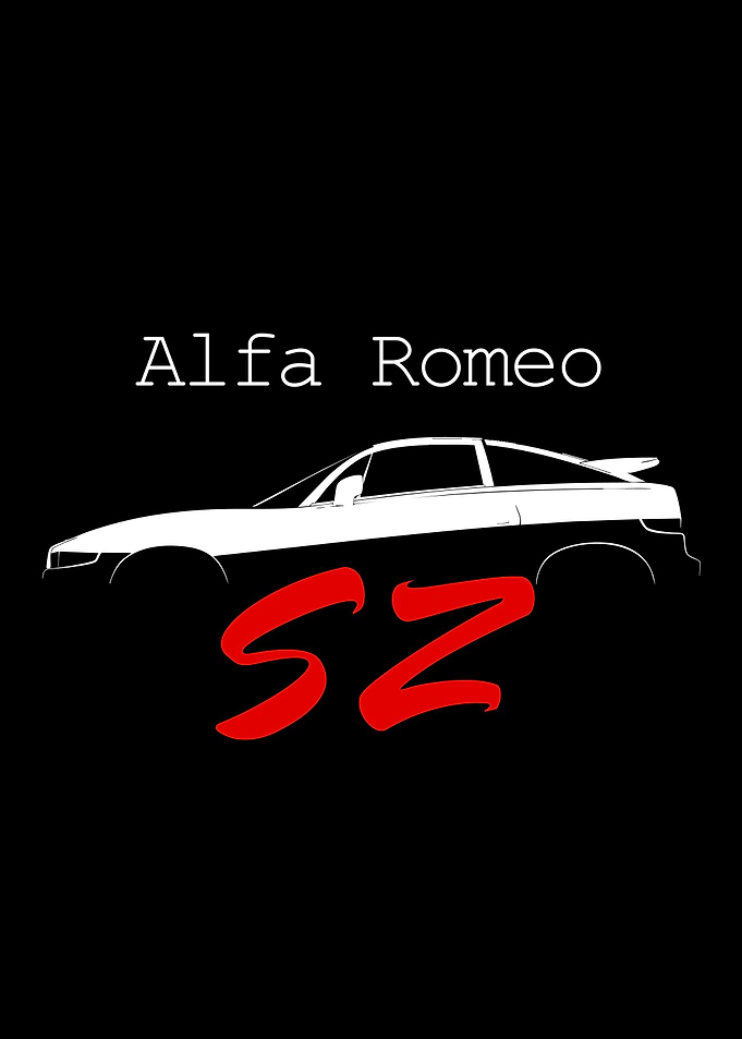 Alfa Romeo SZ Minimalist Car Poster