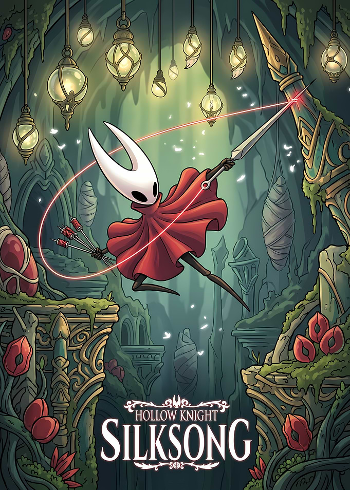 Hollow Knight Silksong Hornet Action Poster