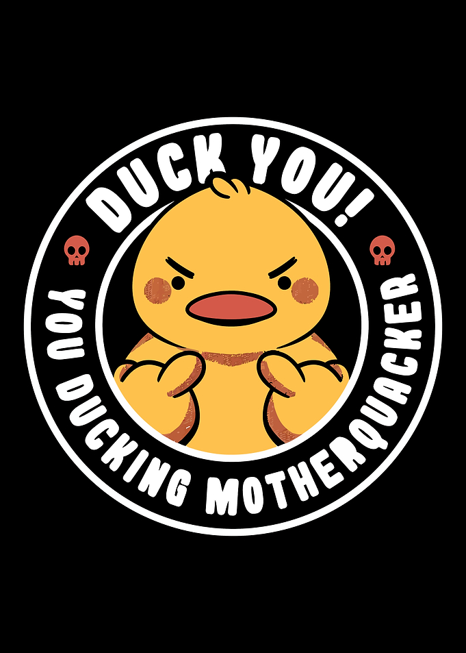 Funny Angry Duck Graphic