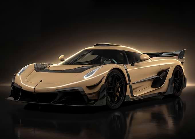 Beige Koenigsegg Jesko Hypercar