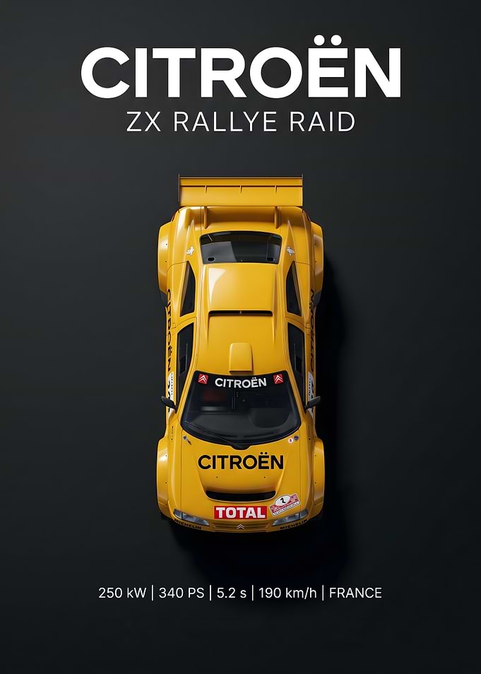 Citroen ZX Rallye Raid Poster