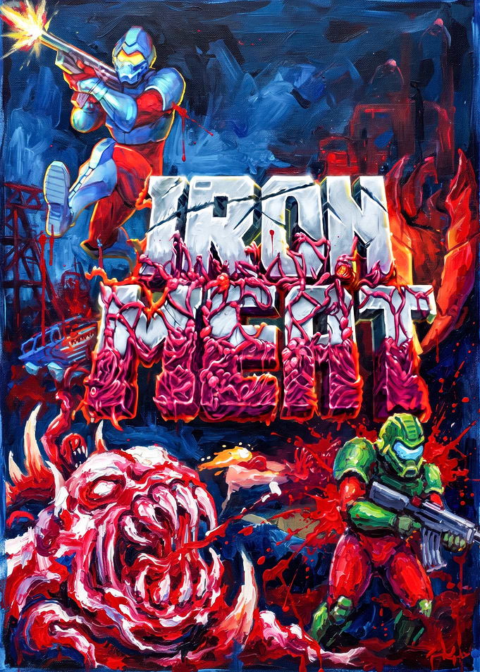 Iron Meat Video Game Poster Art