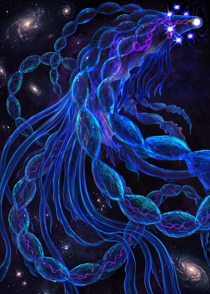 Cosmic Jellyfish Nebula Creature