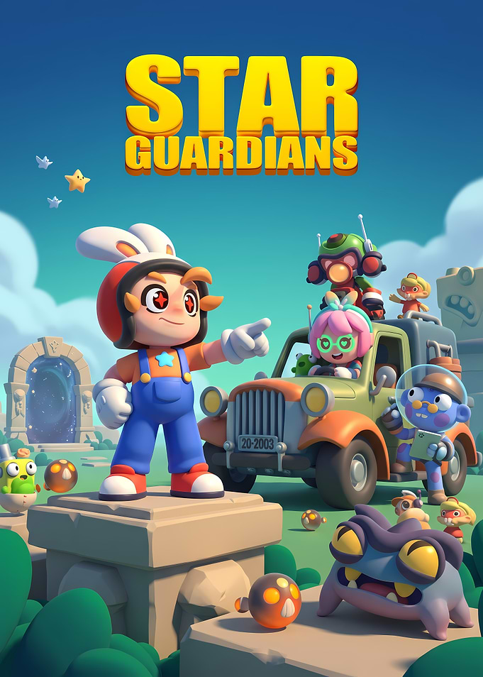 Star Guardians Cartoon Adventure Poster