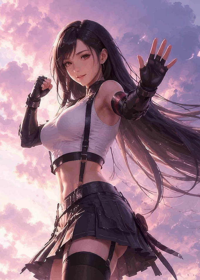 Tifa Lockhart Final Fantasy Portrait