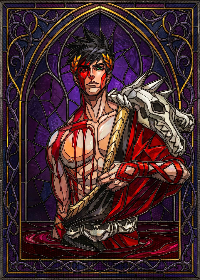 Zagreus Stained Glass Portrait