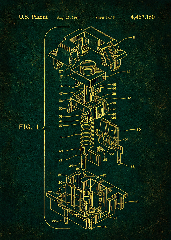 Mechanical Keyboard Switch Patent Blueprint