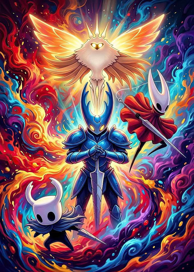 Hollow Knight Characters Epic Illustration
