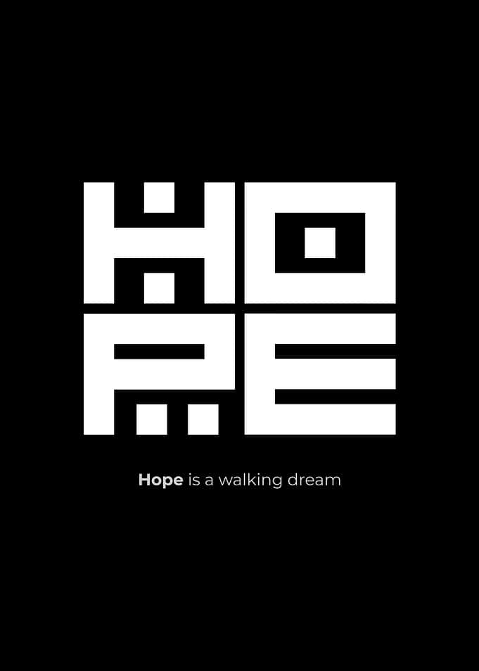 Minimalist Hope Typography Poster