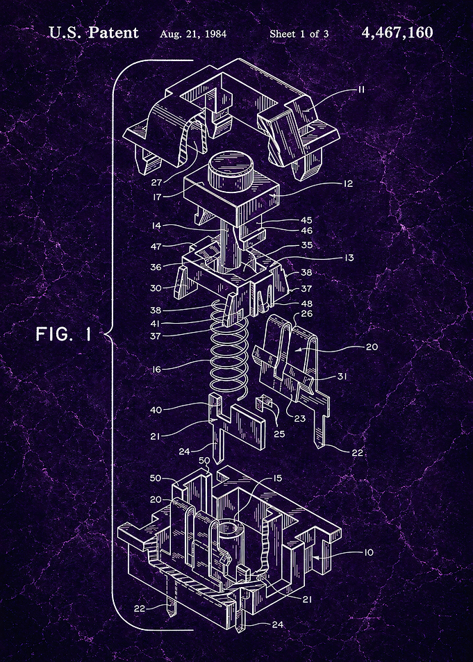 Mechanical Keyboard Switch Patent Blueprint