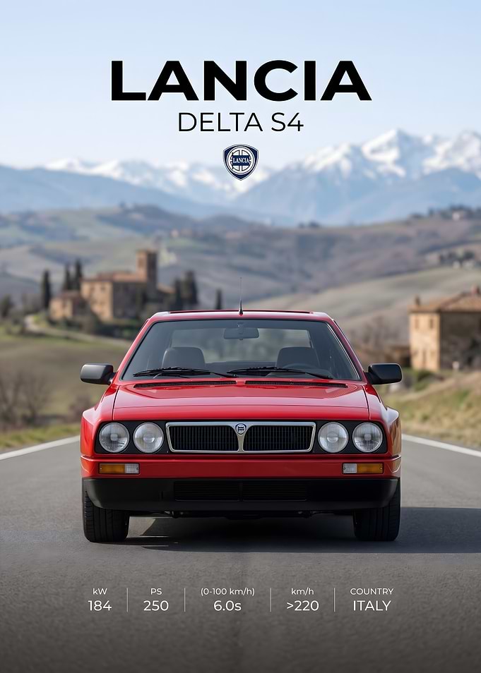Lancia Delta S4 Poster