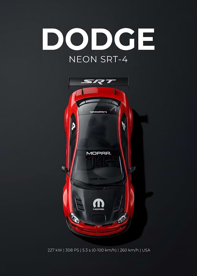 Dodge Neon SRT-4 Racing Poster