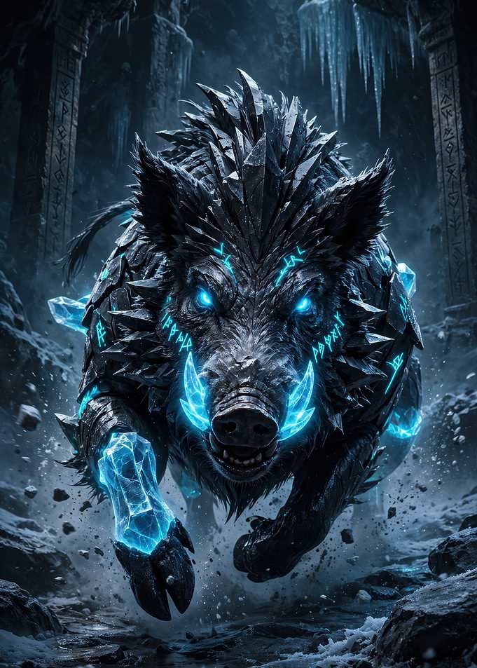Ancient Runic Frost Boar