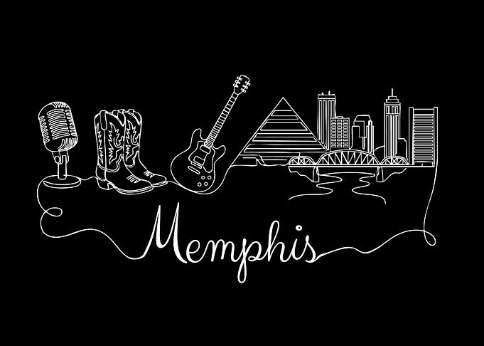 Memphis Tennessee City Skyline