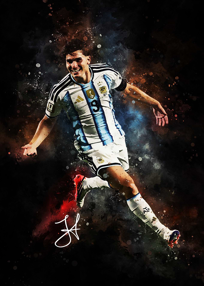 Julian Alvarez Argentina Soccer Poster
