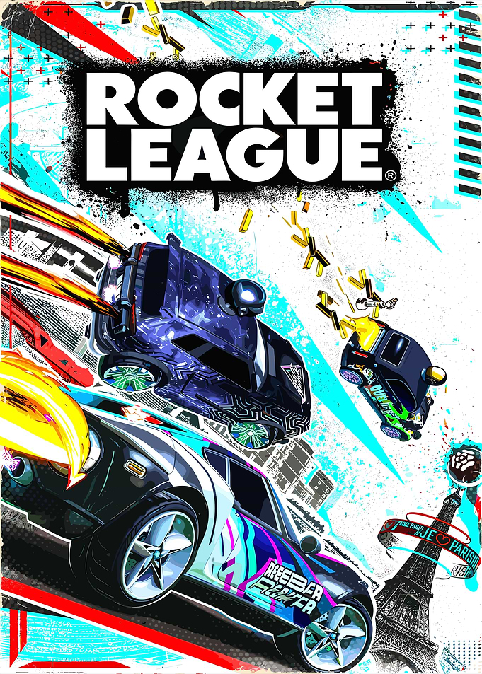 Rocket League Paris Themed Poster