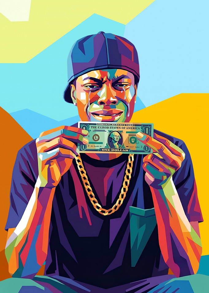 Chris Tucker Over Money Pop Art