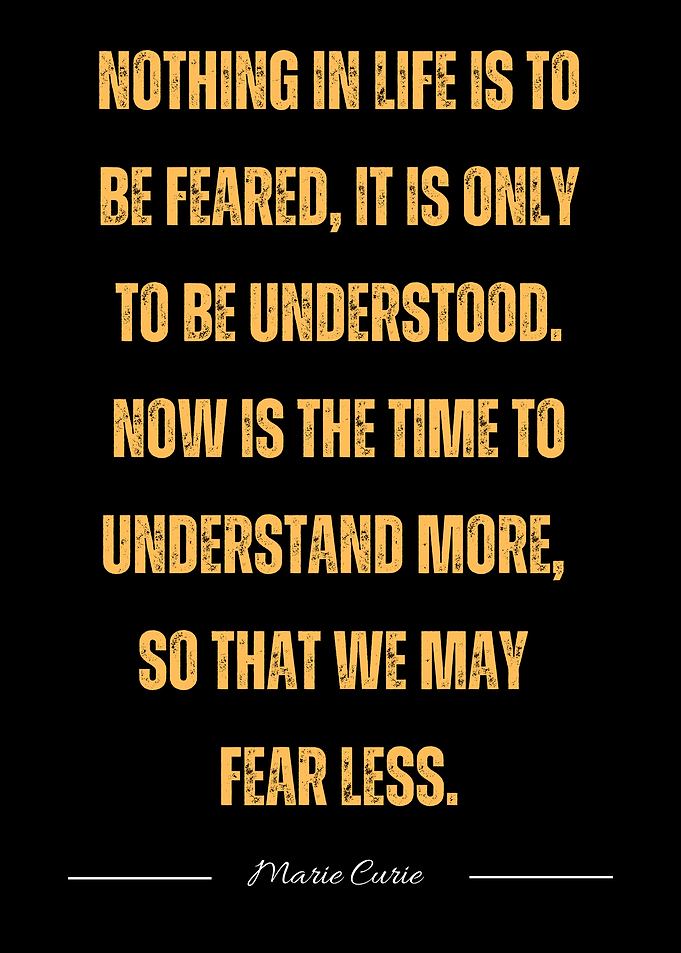 Marie Curie Inspirational Quote Poster