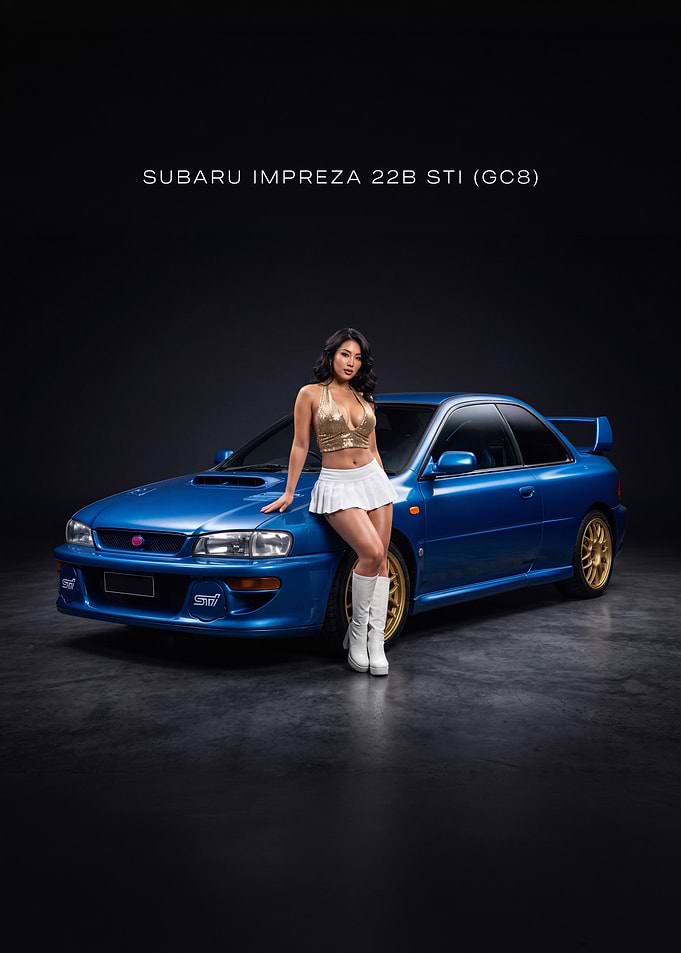 Subaru Impreza 22B STI GC8 Car Poster