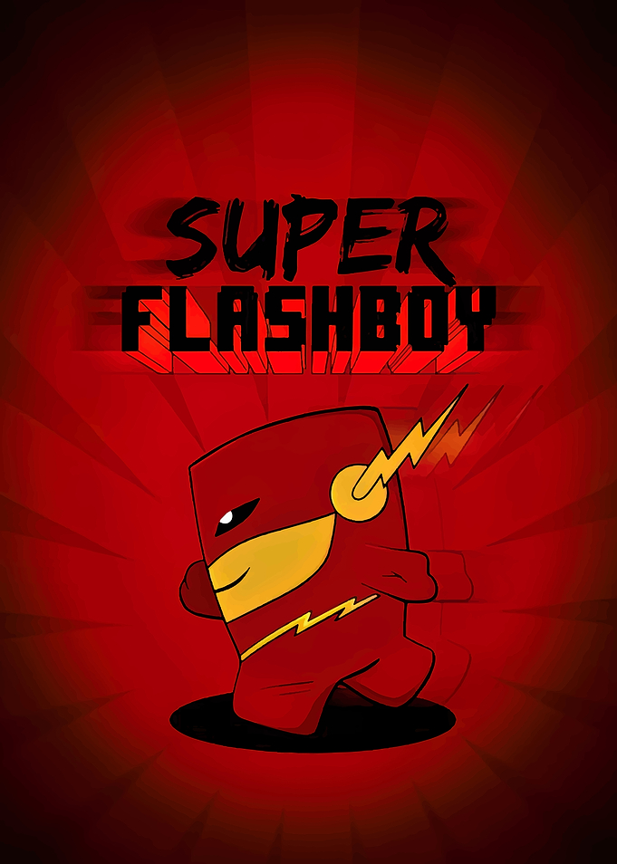 Super Flashboy Cartoon Character Poster