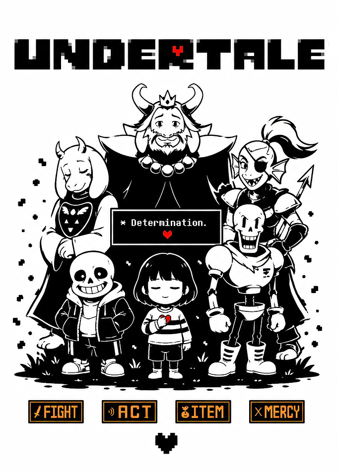 Undertale Characters Group Illustration