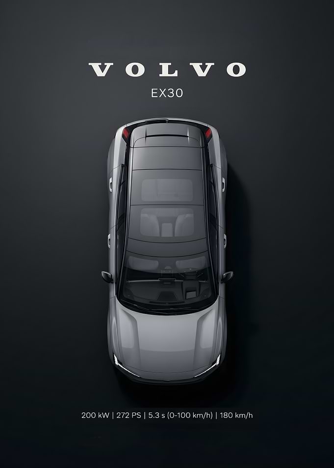 Volvo EX30 Top View Advertisement