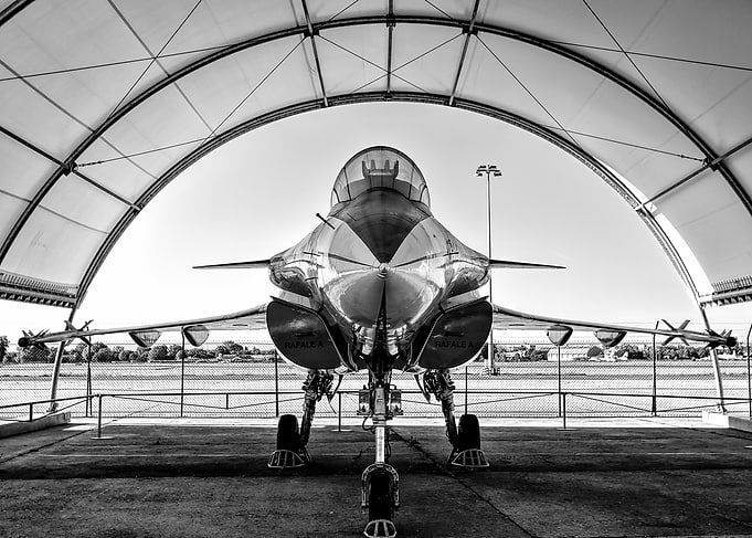 Dassault Rafale Fighter Jet in Hangar