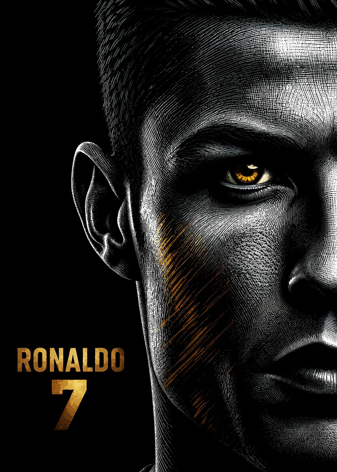 Cristiano Ronaldo Portrait Art