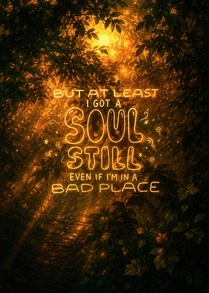 Inspirational Quote in Golden Forest