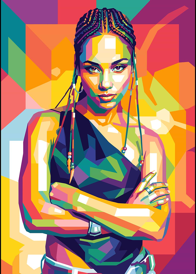 Alicia Keys Pop Art Portrait