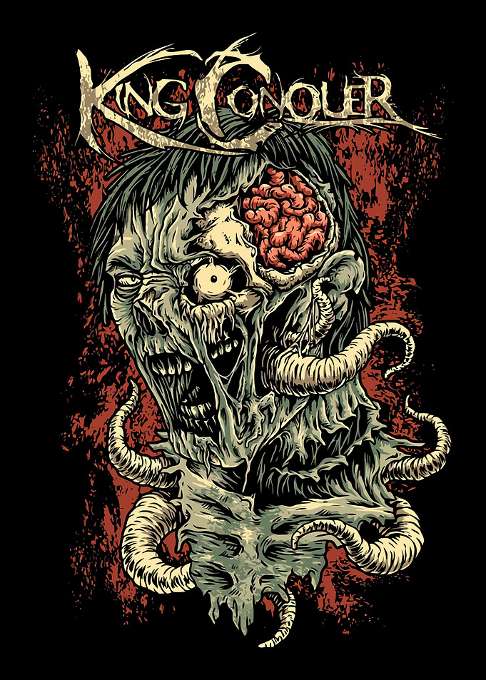 King Conquer Death Metal Zombie Art