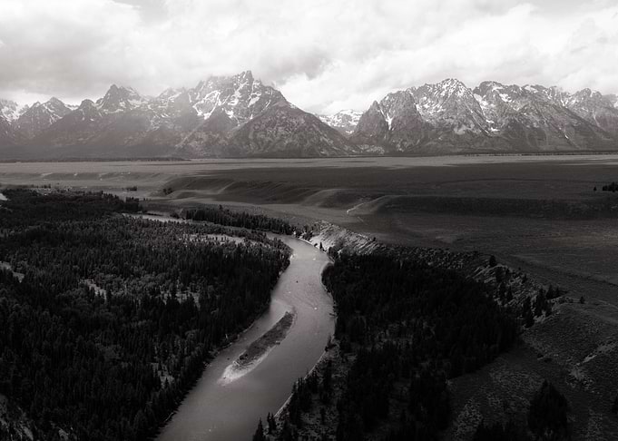 Grand Teton Mountain Range Landscape