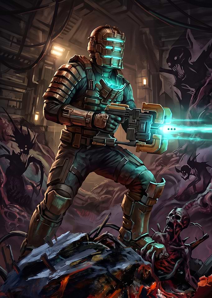 Isaac Fighting Necromorphs