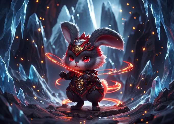 Warrior Rabbit in Ice Cave