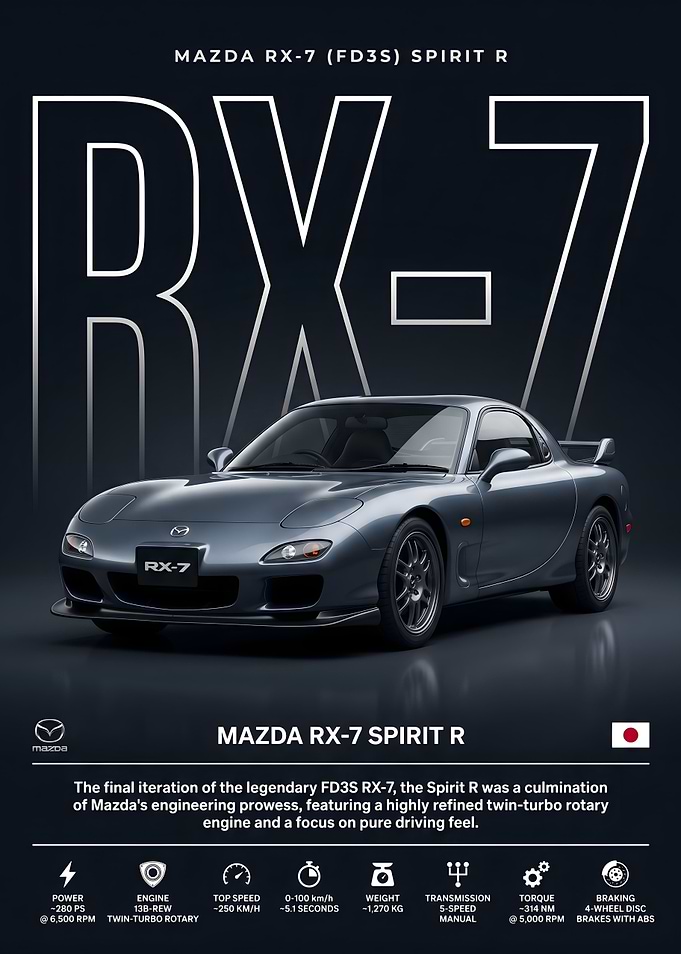 Mazda RX-7 Spirit R Poster