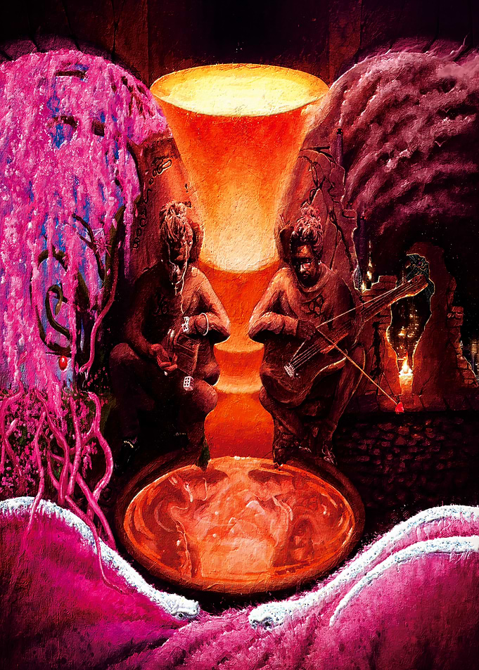 Surreal Musicians and Glowing Chalice