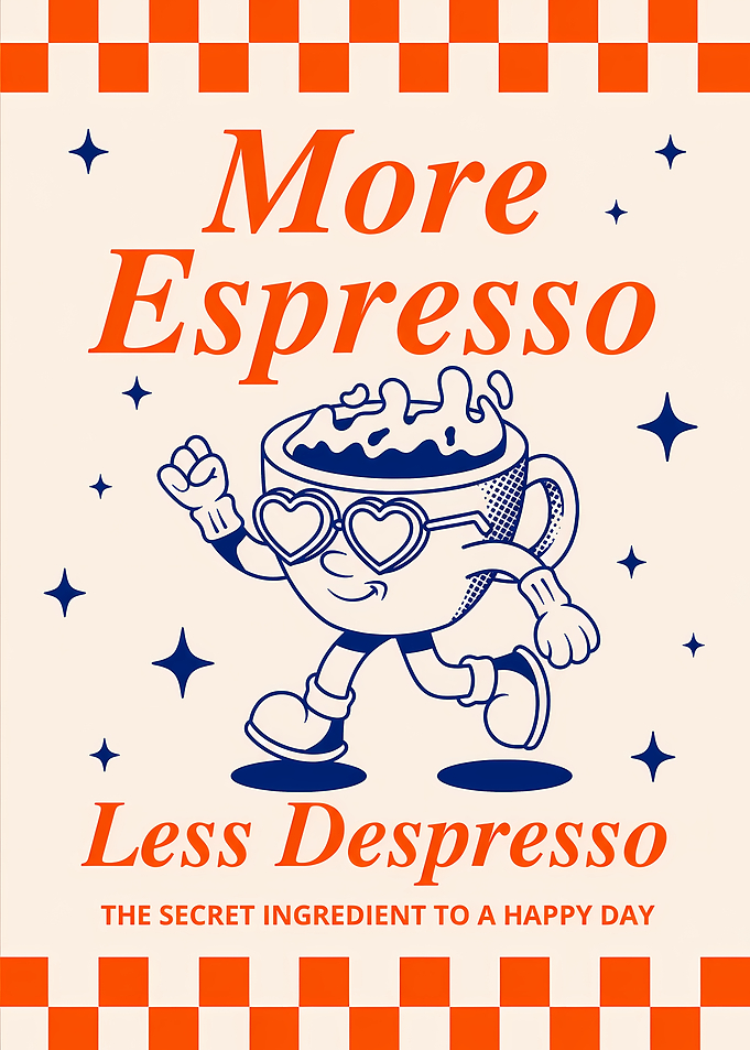 More Espresso Less Depresso Poster