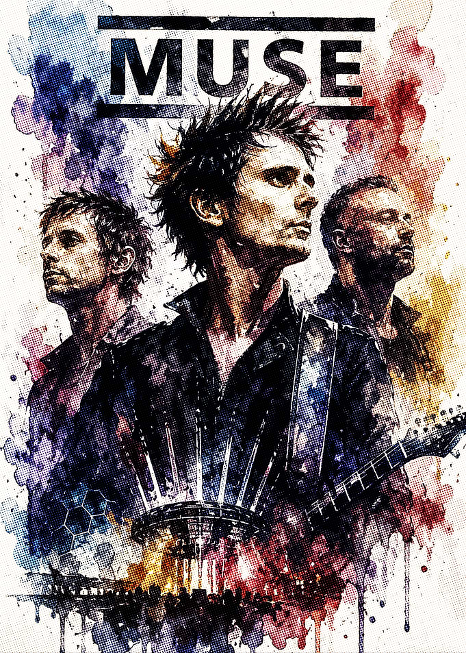 Muse Band Watercolor Poster
