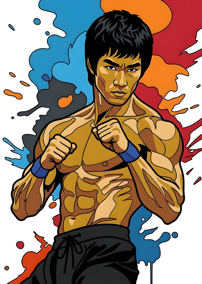 Bruce Lee Martial Arts Pop Art