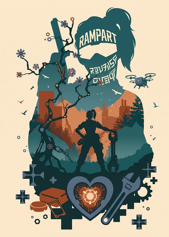 Apex Legends Rampart Character Poster