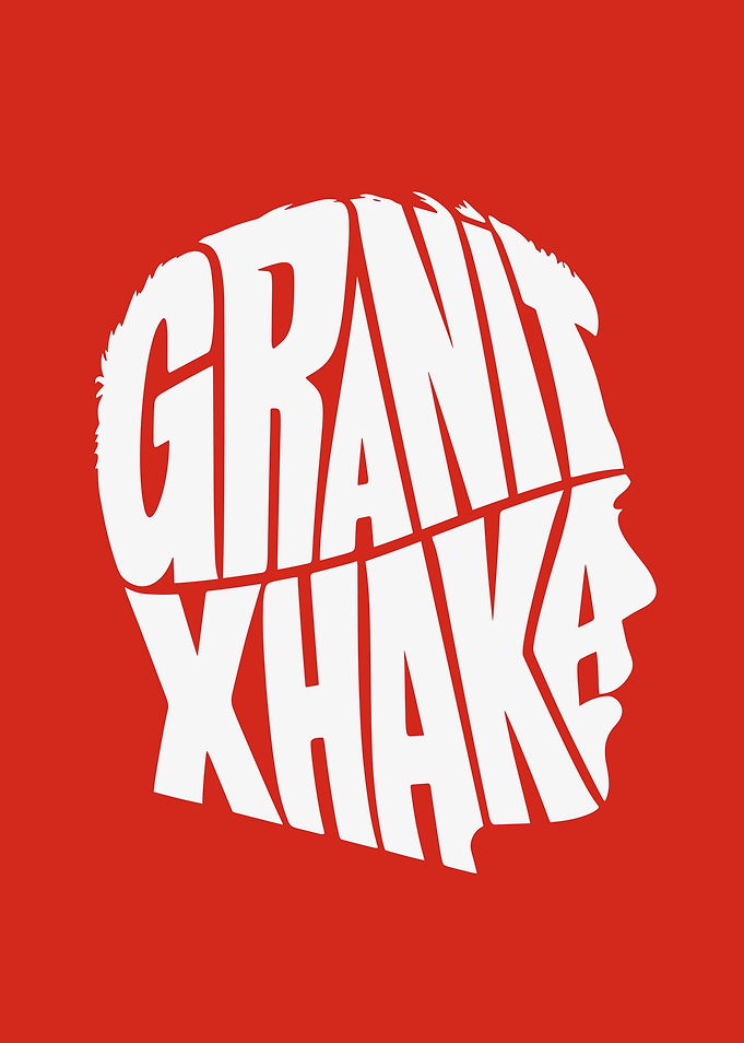 Granit Xhaka Typography Portrait