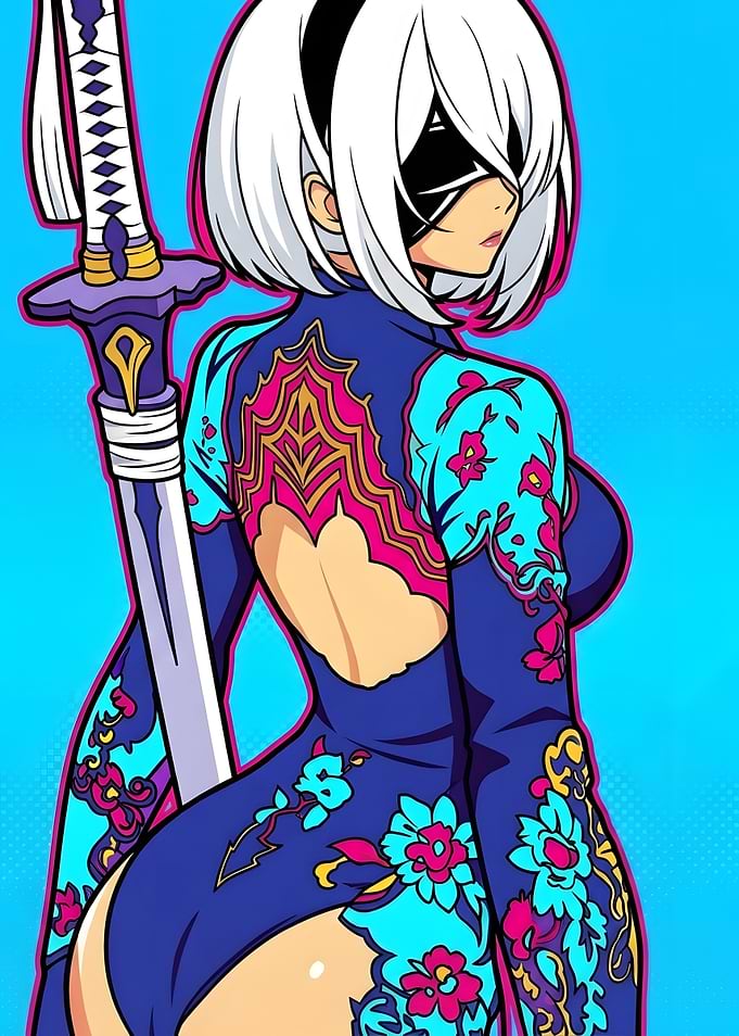 2B Nier Automata Floral Art