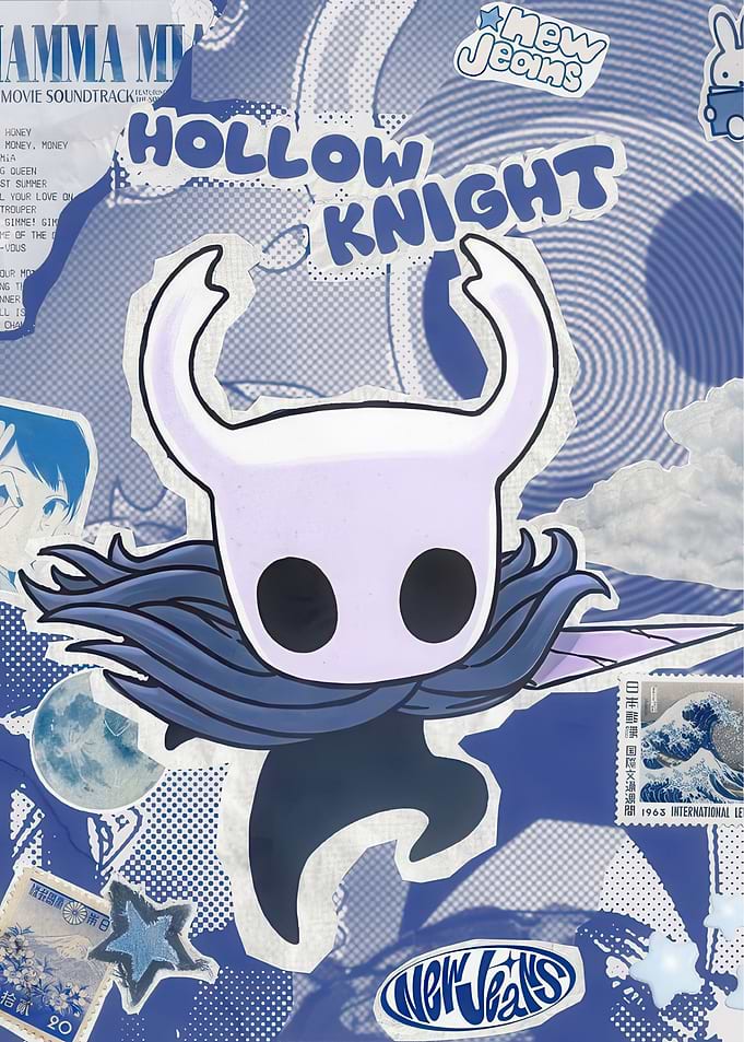 Hollow Knight Blue Aesthetic Collage