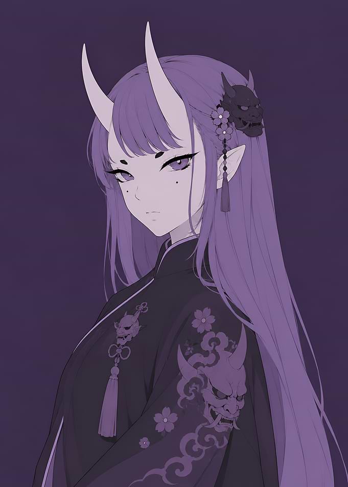 Anime Demon Oni Portrait