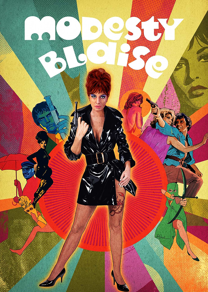 Modesty Blaise Vintage Movie Poster