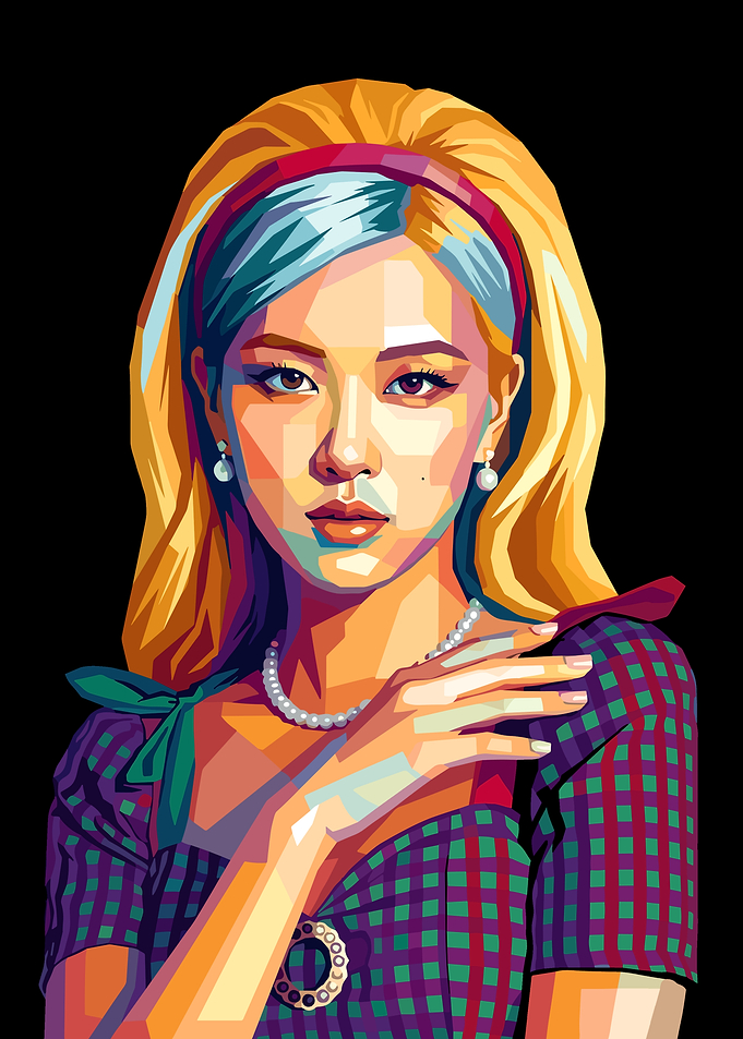 Rosé Blackpink Pop Art Portrait