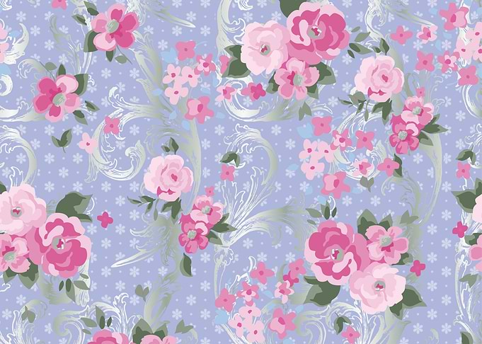 Vintage Floral Damask Pattern
